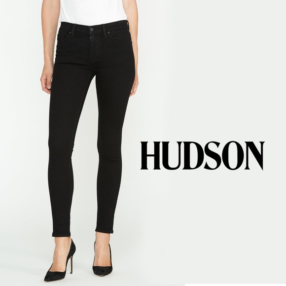 Hudson Jeans Denim - HUDSON | "Nico" Mid Rise Super Skinny Black Jeans
